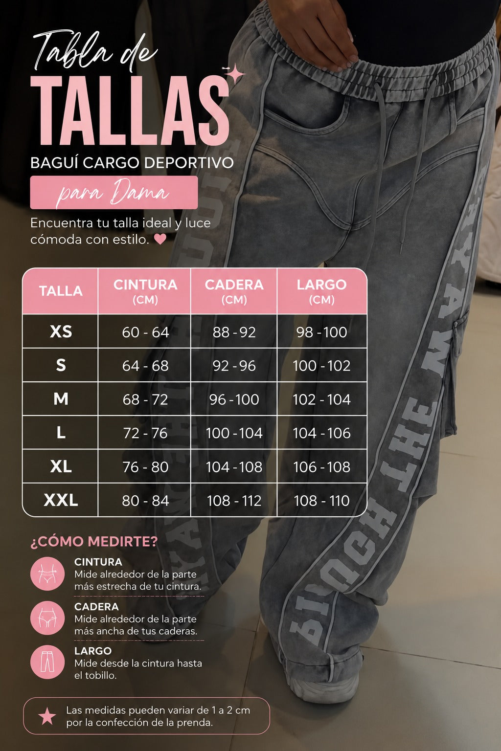 😍PANTALON DEPORTIVO ✨ CARGO DAMA BAGUI😍